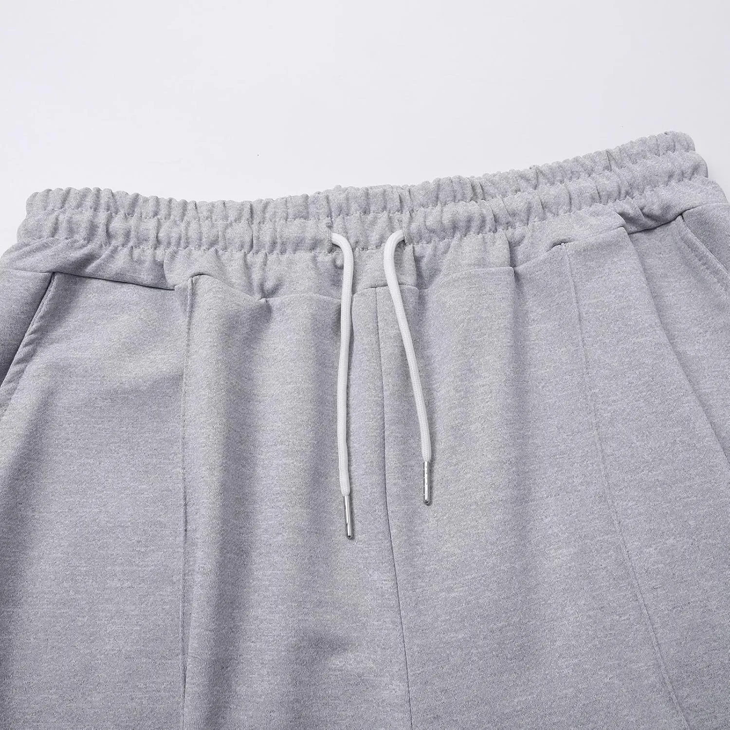 Mens Sweatpants Flare Stacked Joggers Open Bottom Track Pants Elastic Drawstring Waist Bell Bottoms Workout Trousers