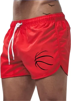 Men's Swim Trunks 5 Inch Quick Dry Baseball Board Shorts Summer Swimming Trunks Beach Shorts for Men Bathing Suits