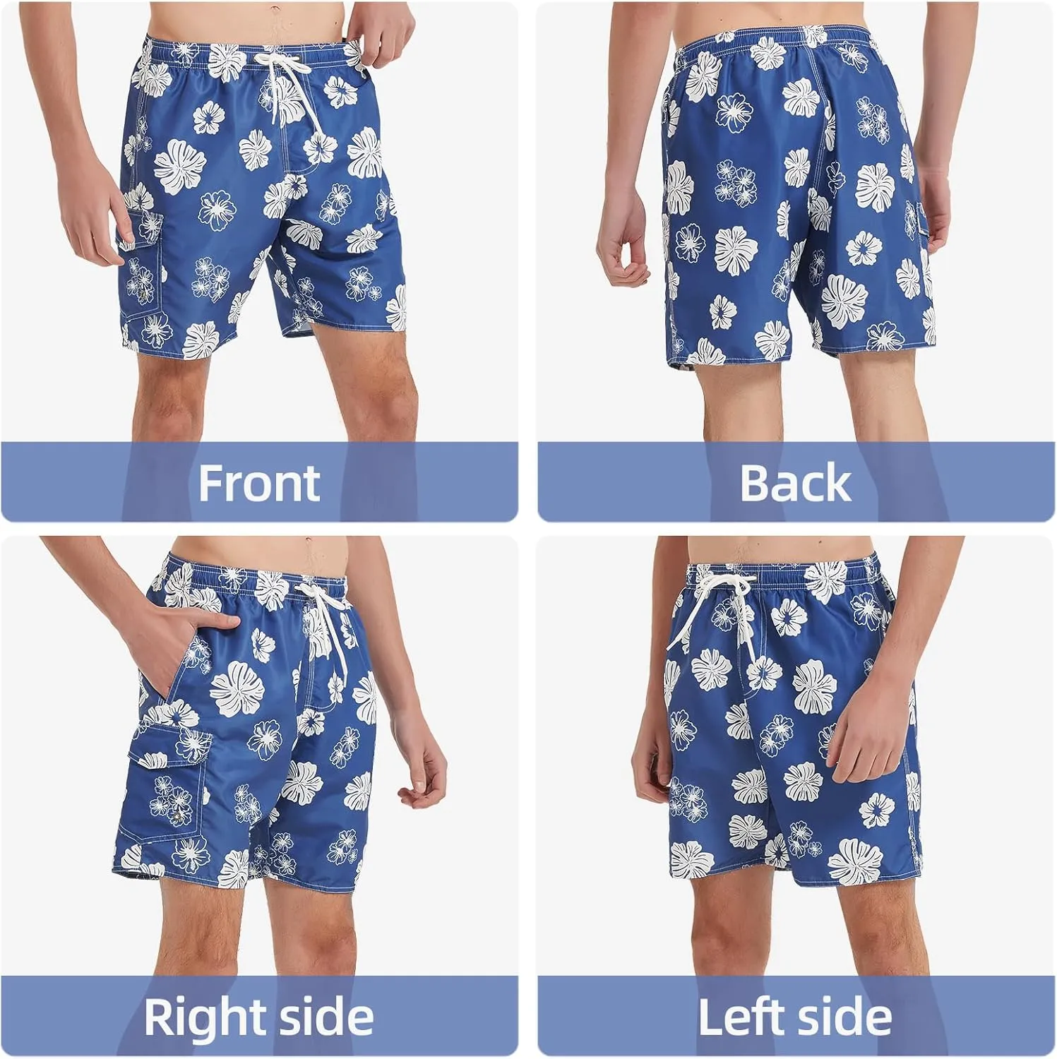 Mens Swim Trunks Swim Shorts Swimwear Quick Dry 7??Swimming Trunks with Mesh Lining