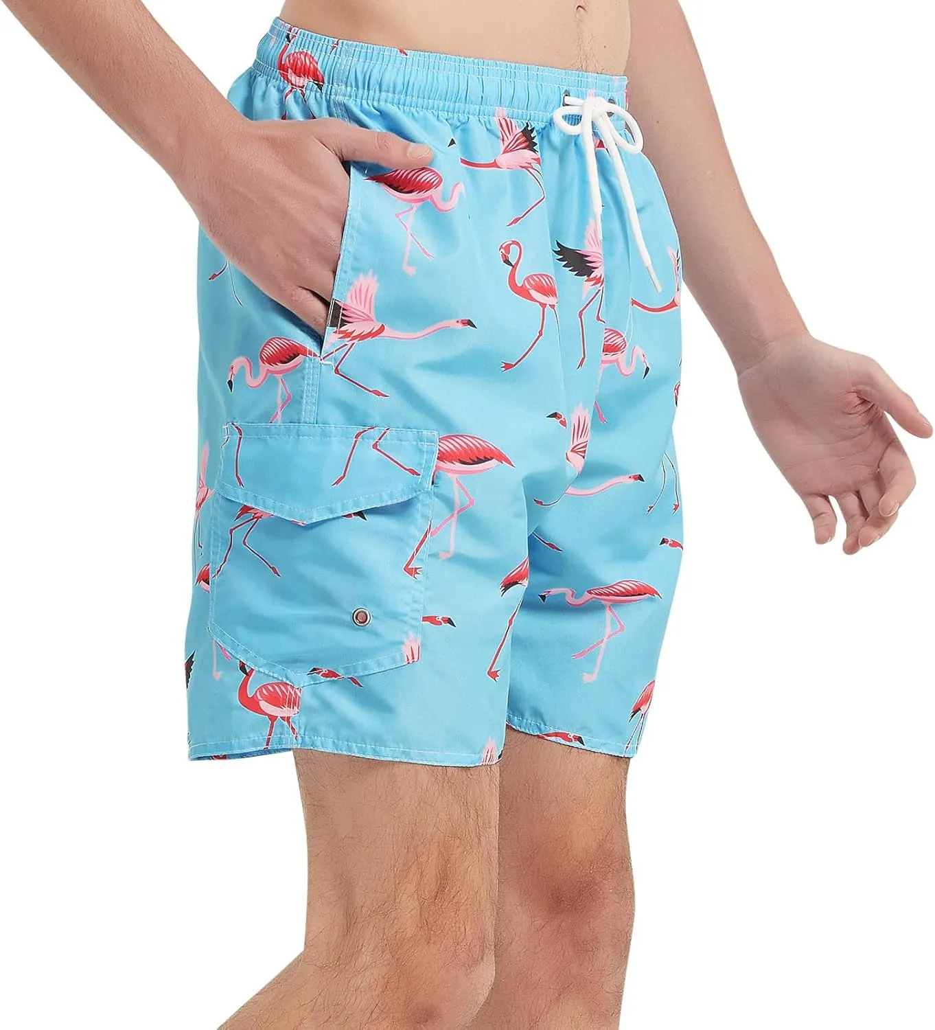 Mens Swim Trunks Swim Shorts Swimwear Quick Dry 7??Swimming Trunks with Mesh Lining