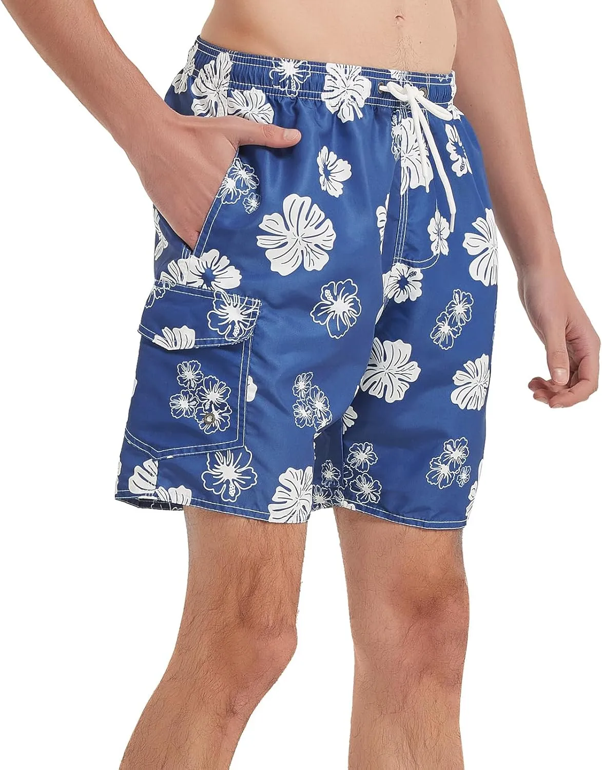 Mens Swim Trunks Swim Shorts Swimwear Quick Dry 7??Swimming Trunks with Mesh Lining