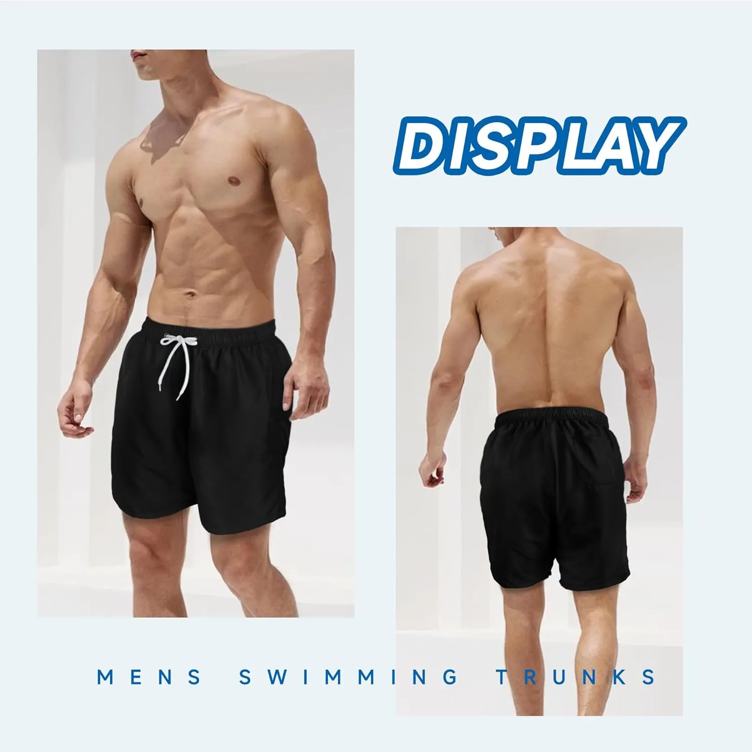 Mens Swim Trunks Swim Shorts Swimwear Quick Dry 7??Swimming Trunks with Mesh Lining