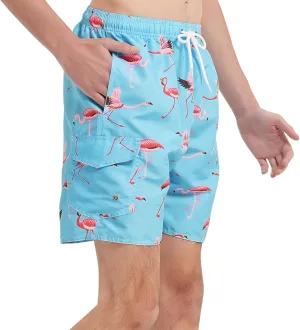 Mens Swim Trunks Swim Shorts Swimwear Quick Dry 7??Swimming Trunks with Mesh Lining