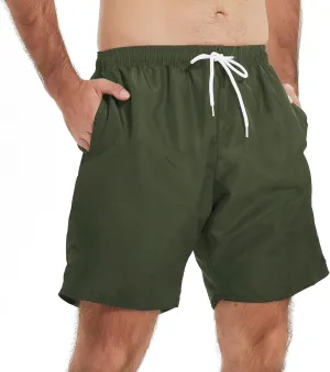 Mens Swim Trunks Swim Shorts Swimwear Quick Dry 7??Swimming Trunks with Mesh Lining