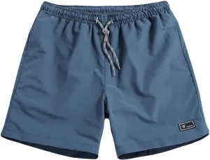 Mens Swimsuit Pant Printed Short Loose Tether Pocket Board Casual Pant Short Beach Fashion Men's 2 in 1 Bathing