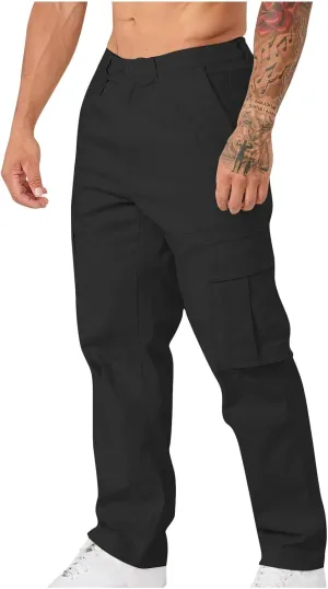 Men's Tactical Pants, Water Resistant Cargo Pants, Lightweight Workwear Hiking Pants, Outdoor Streetwear Trousers 2024