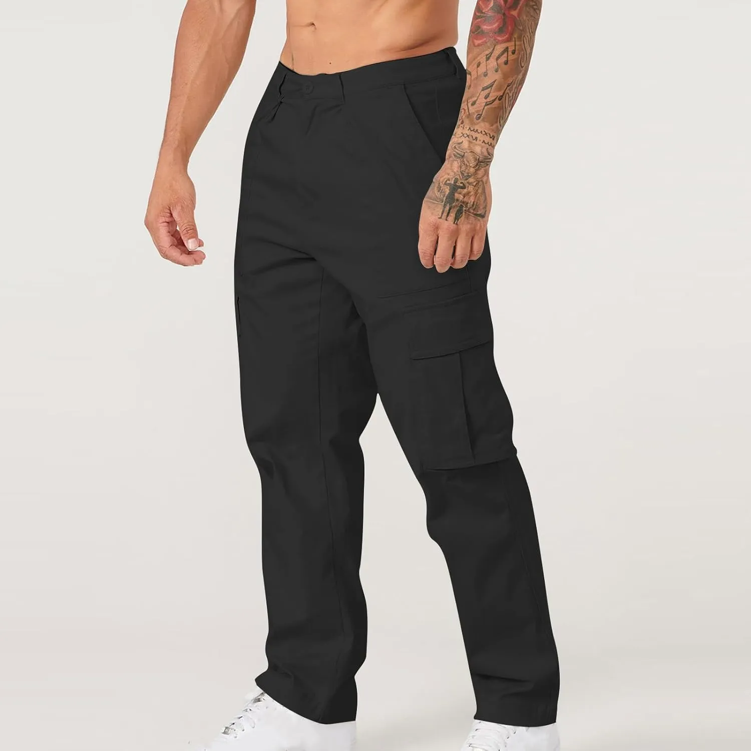 Men's Tactical Pants, Water Resistant Cargo Pants, Lightweight Workwear Hiking Pants, Outdoor Streetwear Trousers 2024