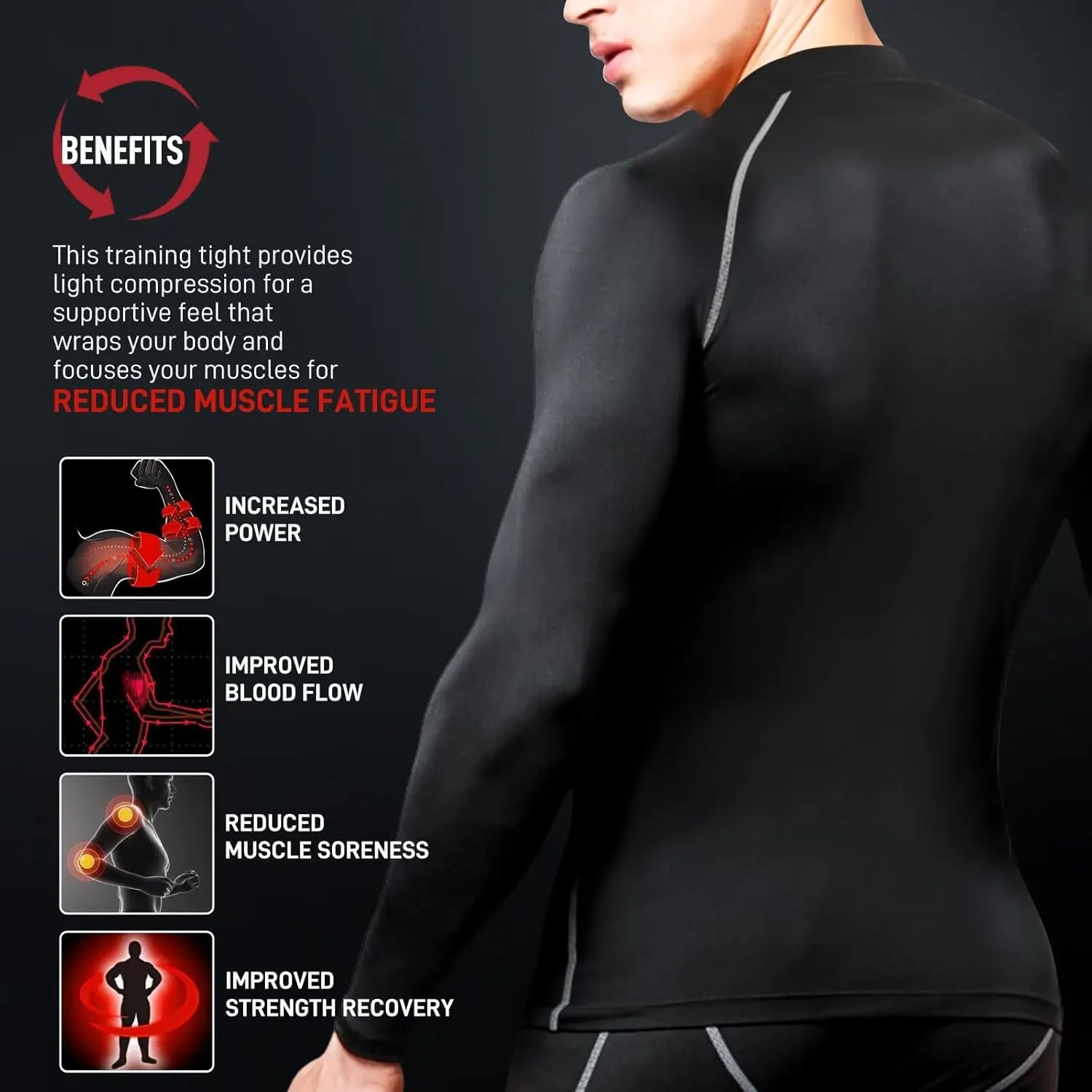 Men's Turtle Neck Compression Shirts for Men Ski Cycling Running Athletic Base Layer,Warm,Quick Dry