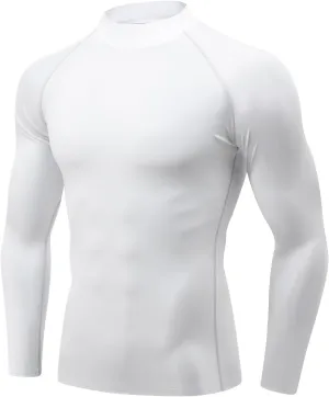 Men's Turtle Neck Compression Shirts for Men Ski Cycling Running Athletic Base Layer,Warm,Quick Dry