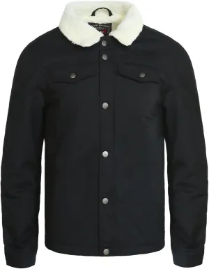 Men's Winter Jacket - Sherpa & Quilted Lining Options, Warm Military Trucker Coat
