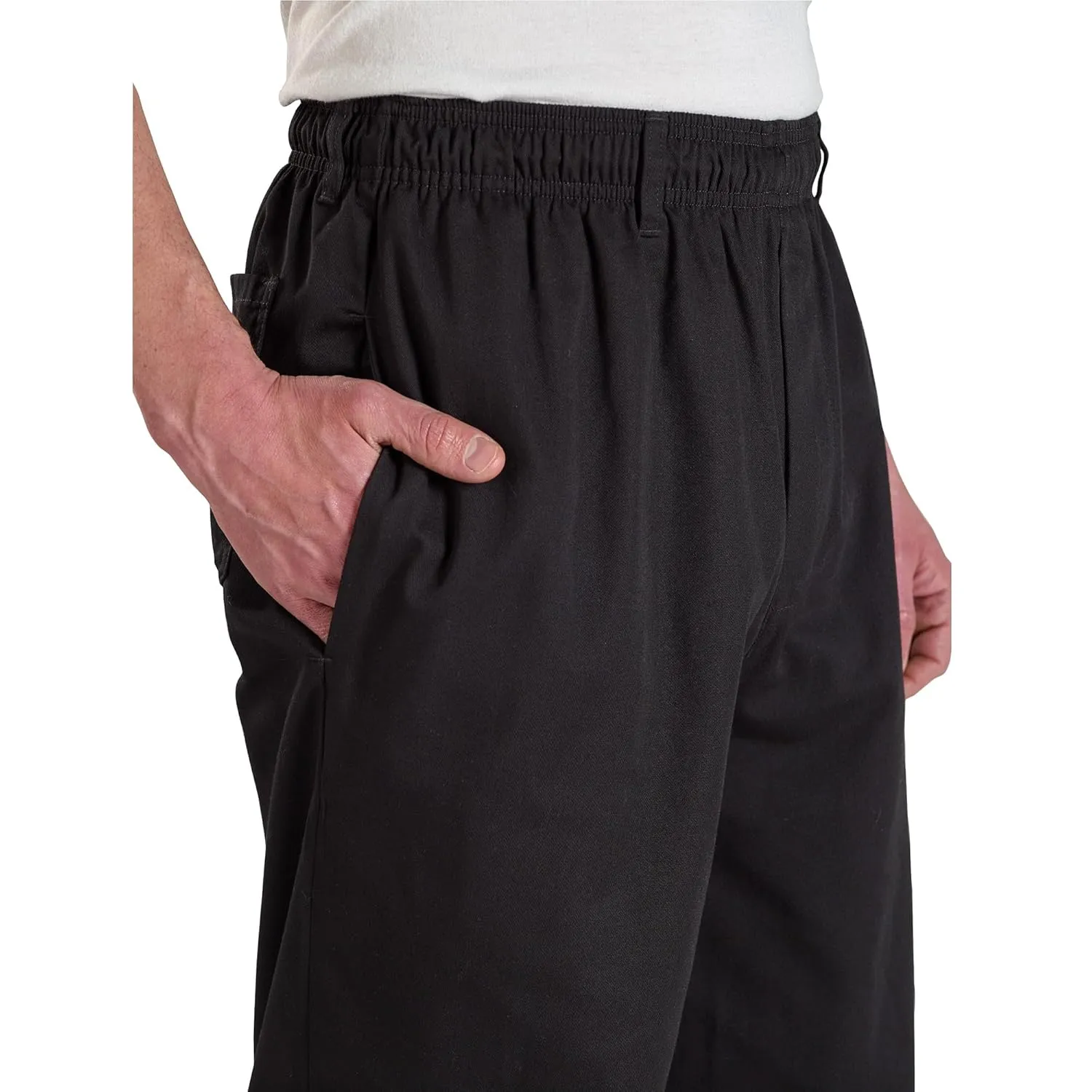 Mercer Culinary M60050BKL Millennia Men's Cook Pants, Large, Black