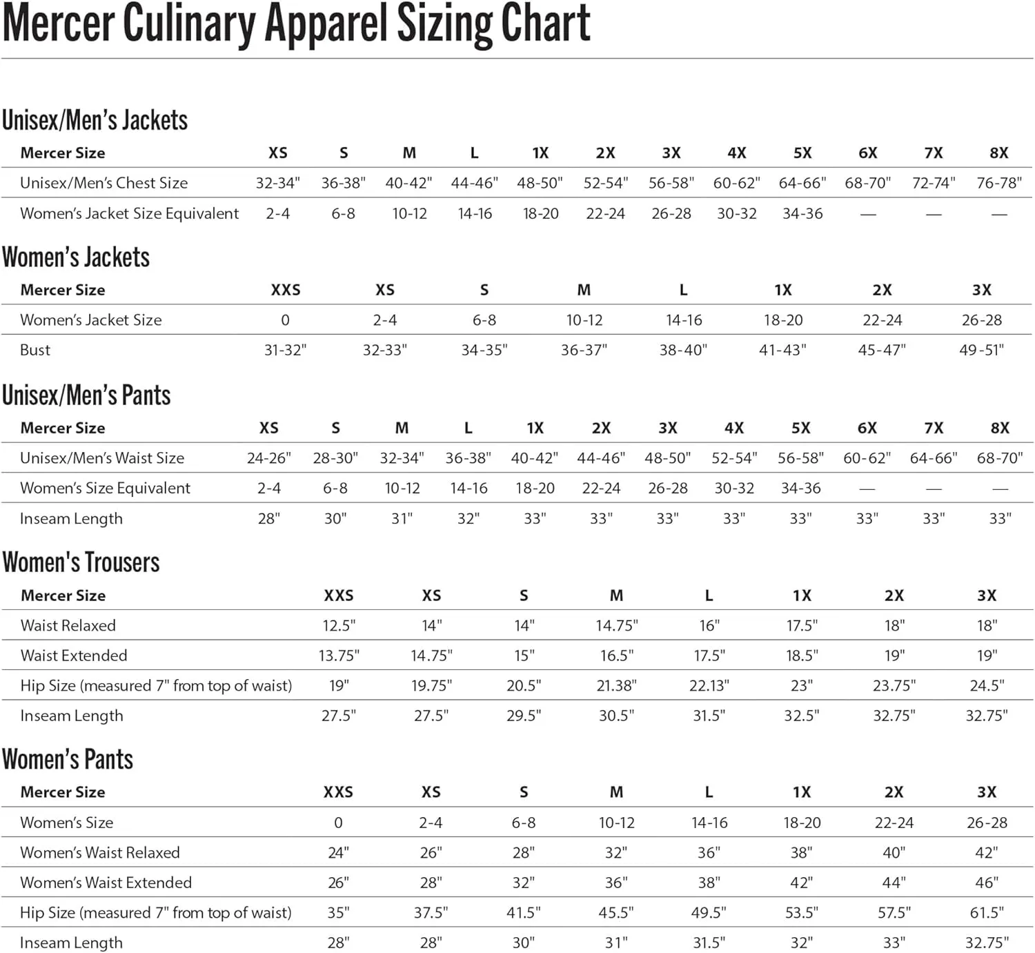 Mercer Culinary M61090BKL M6109BKL Genesis Men's Chef Cargo Pant, Large, Black