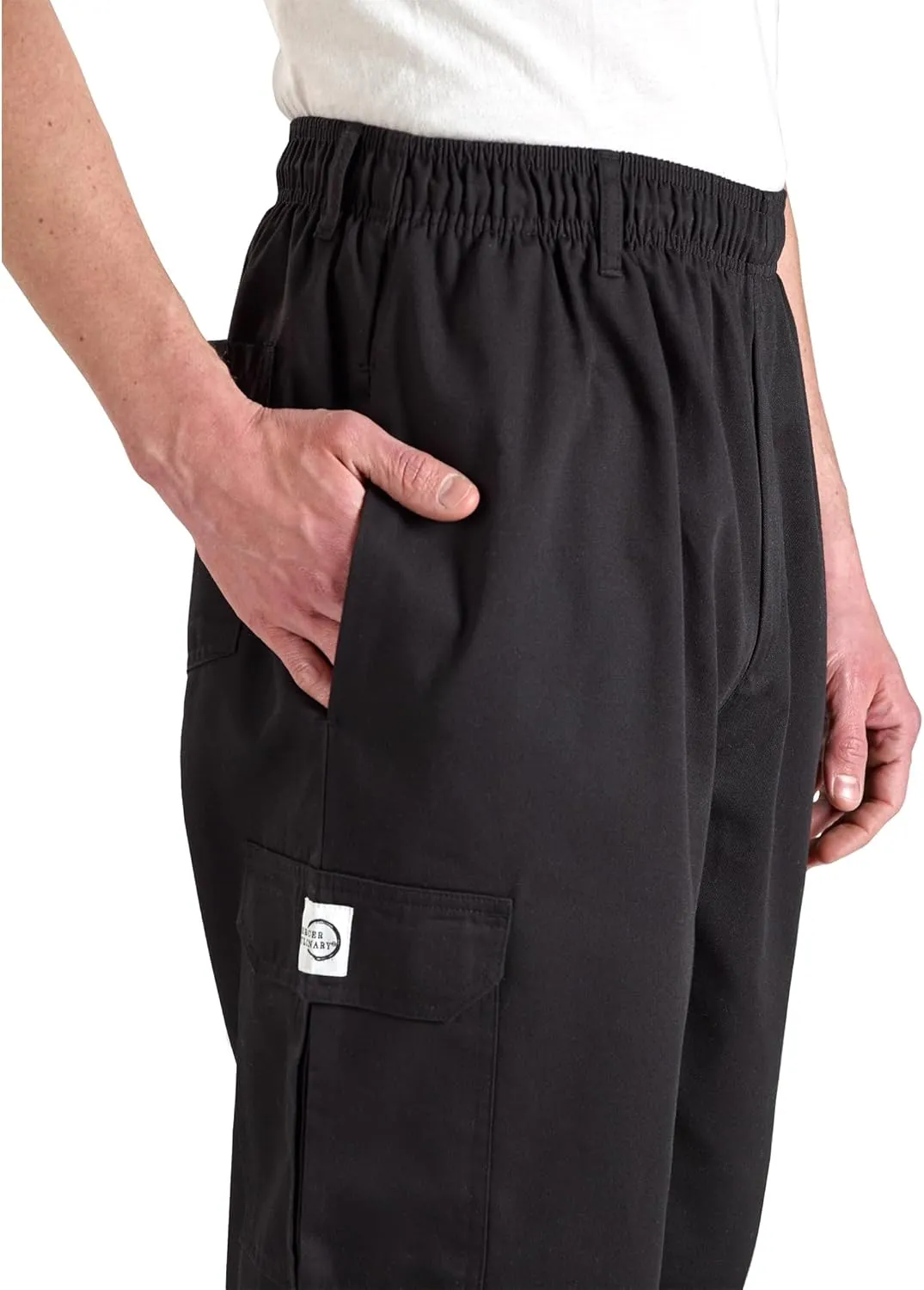 Mercer Culinary M61090BKL M6109BKL Genesis Men's Chef Cargo Pant, Large, Black