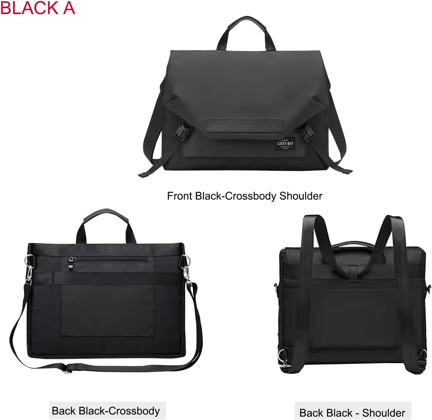 Messenger Bag for Men 15.6 Inch Laptop Crossbody Bags Women Water-resistant Computer Shoulder Bag