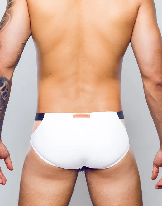 METALUX Black and White Swim Brief