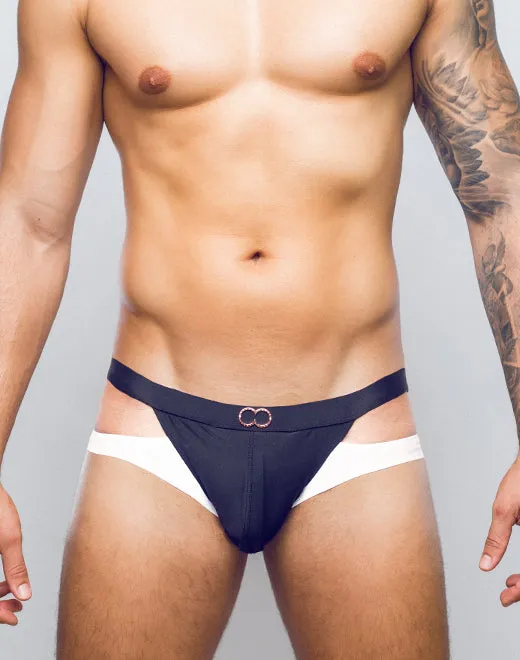 METALUX Black and White Swim Brief