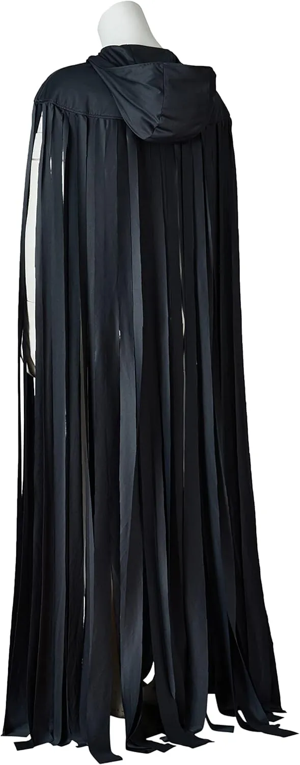 Mistcloak Dark Grey Strips Women Mens Hooded Cardigan Long Cape Cloak Robe for Unisex Adult