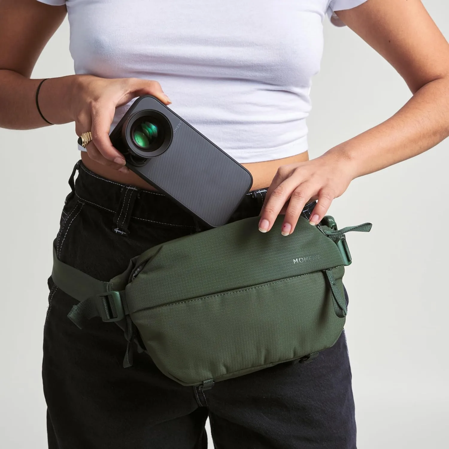 Moment Everything Sling  Water-Resistant Everyday Crossbody Bag | 2L & 4L Sizes (Gen 2, Black, 2L)