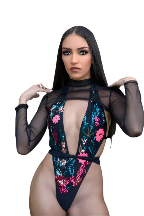 Monokini - Wish - Floral Sequin Perfection