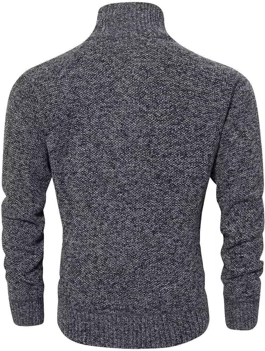 Msmsse Men's Knitted Cardigan Sweater Causal Thick Full Zip Sweaters for Men Coat