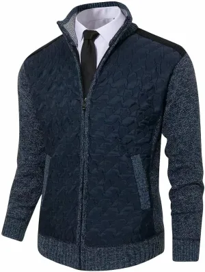 Msmsse Men's Knitted Cardigan Sweater Causal Thick Full Zip Sweaters for Men Coat