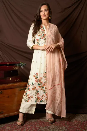 Multicolor Floral & Gota Embroidery Suit