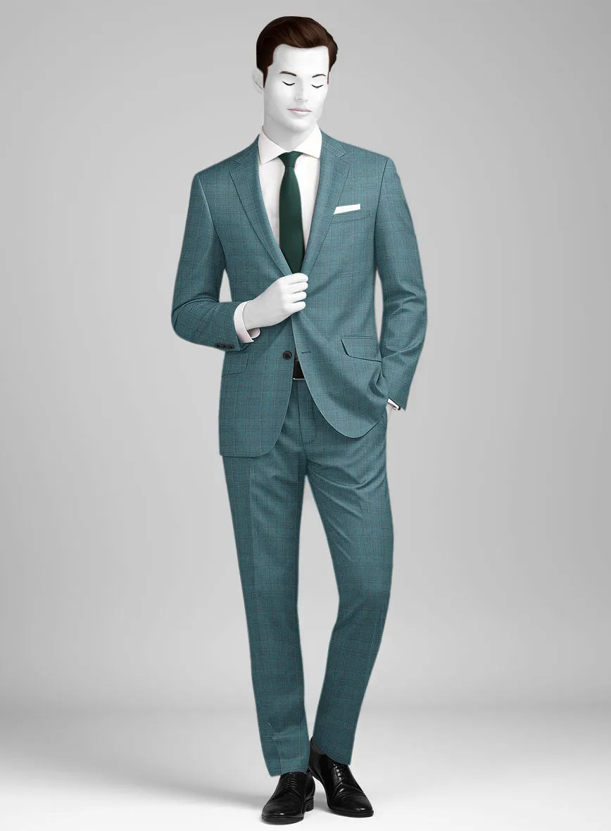 Napolean Gisde Glen Light Blue Wool Suit