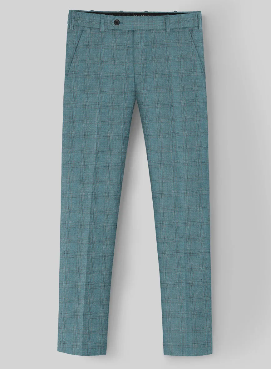 Napolean Gisde Glen Light Blue Wool Suit