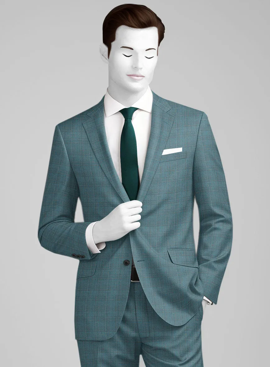 Napolean Gisde Glen Light Blue Wool Suit