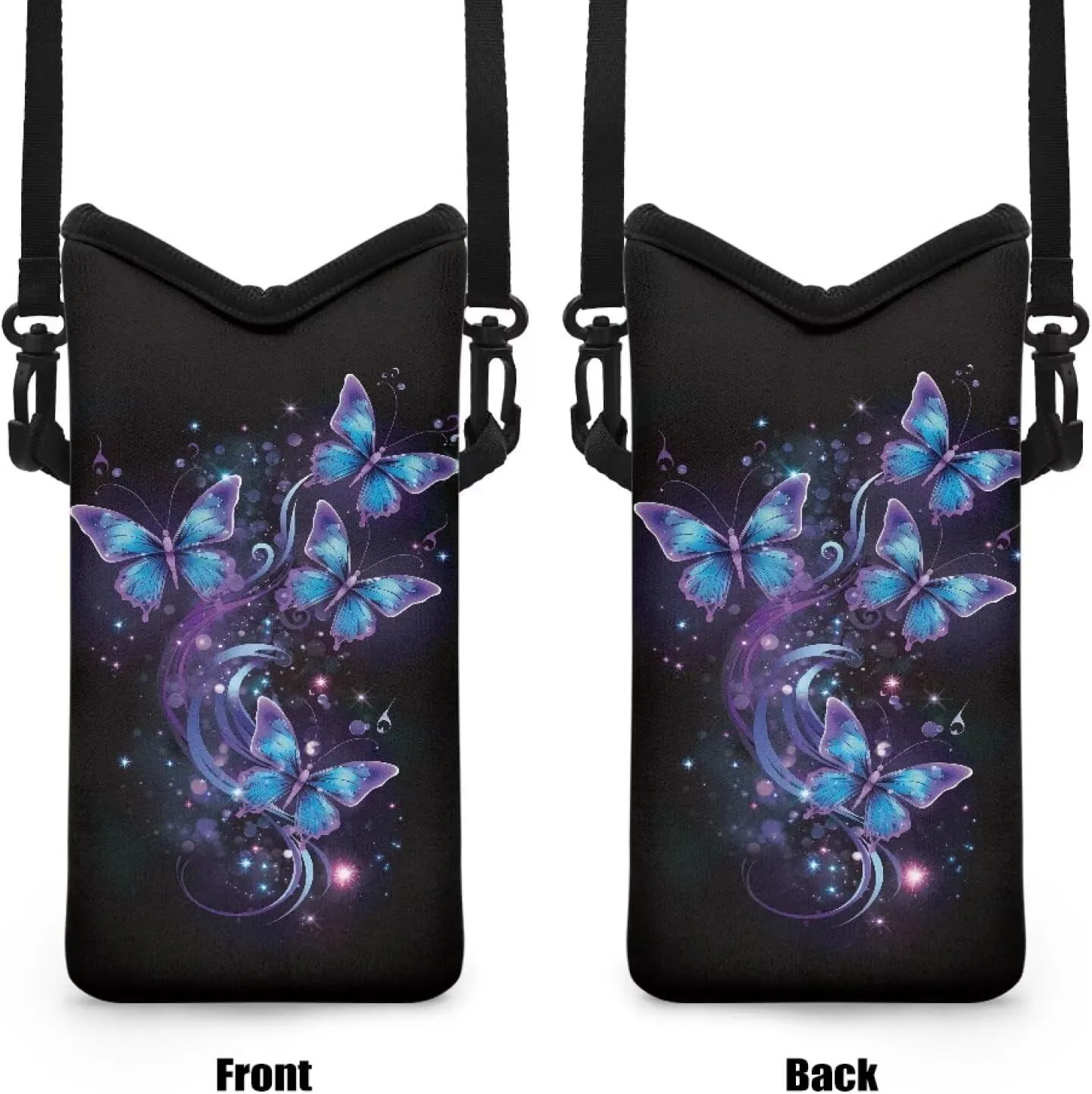 Neoprene Small Crossbody Bag with Adjustable Strap Water-Resistant Portable Cellphone Pouch for Travel, Outings