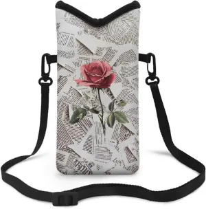 Neoprene Small Crossbody Bag with Adjustable Strap Water-Resistant Portable Cellphone Pouch for Travel, Outings