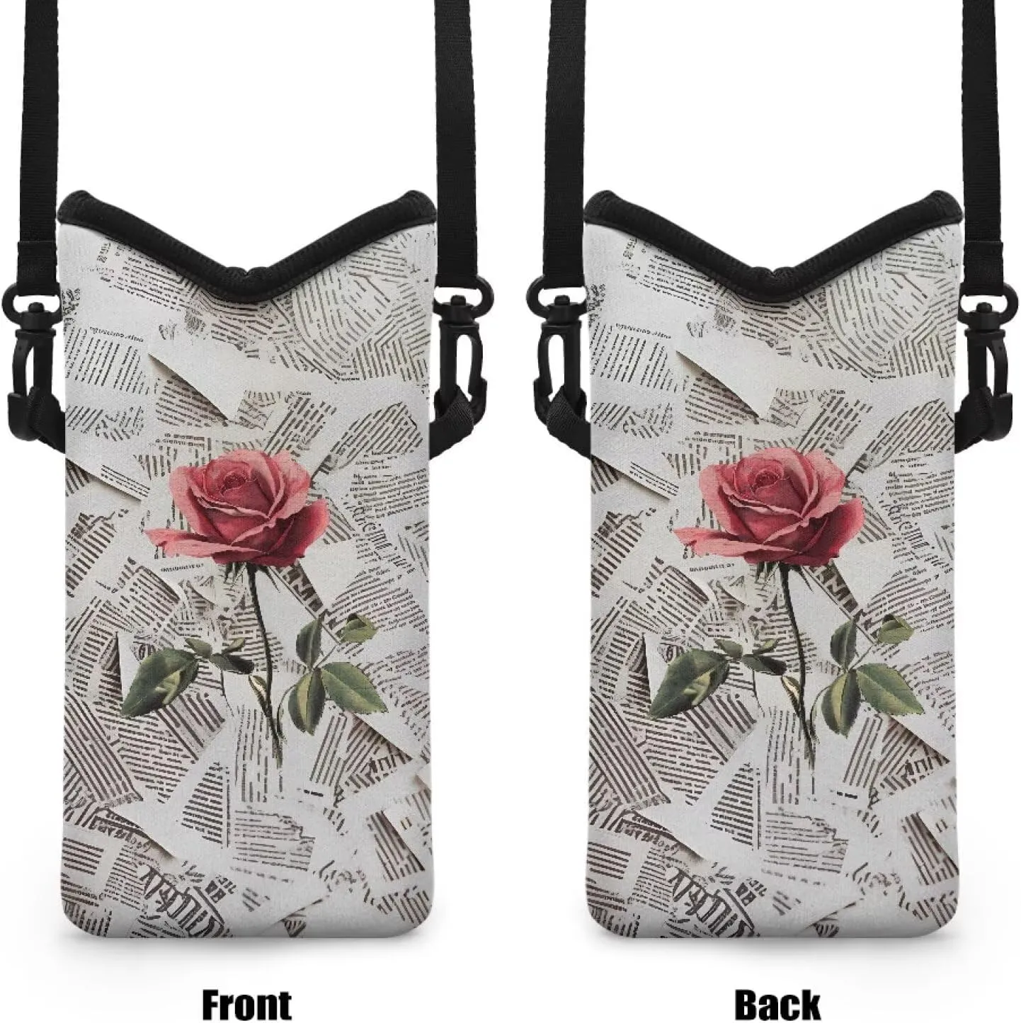 Neoprene Small Crossbody Bag with Adjustable Strap Water-Resistant Portable Cellphone Pouch for Travel, Outings