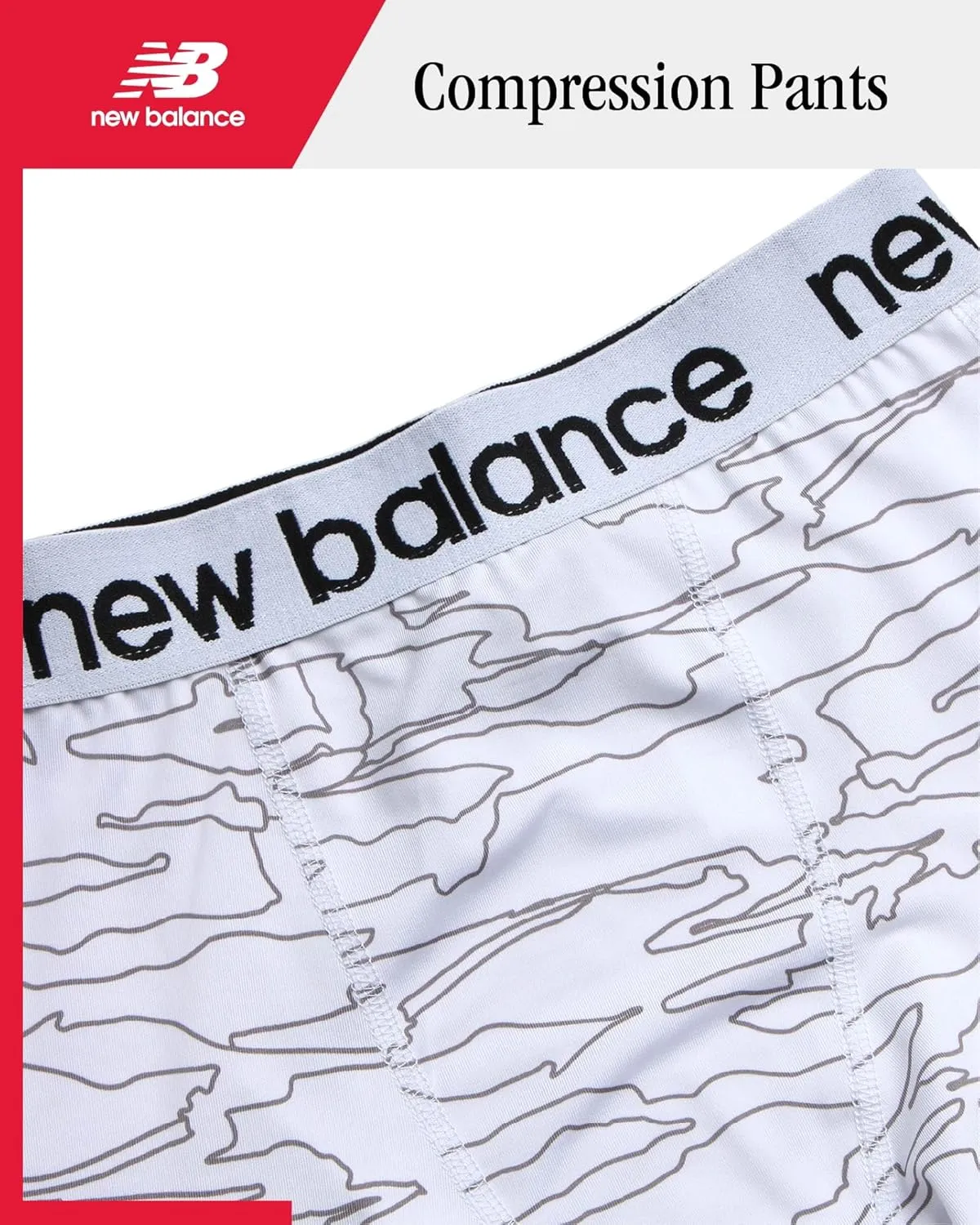 New Balance Boys' Base Layer Pants - Insulated Compression Pants for Boys - Long Underpants Leggings for Cold Weather (8-20)