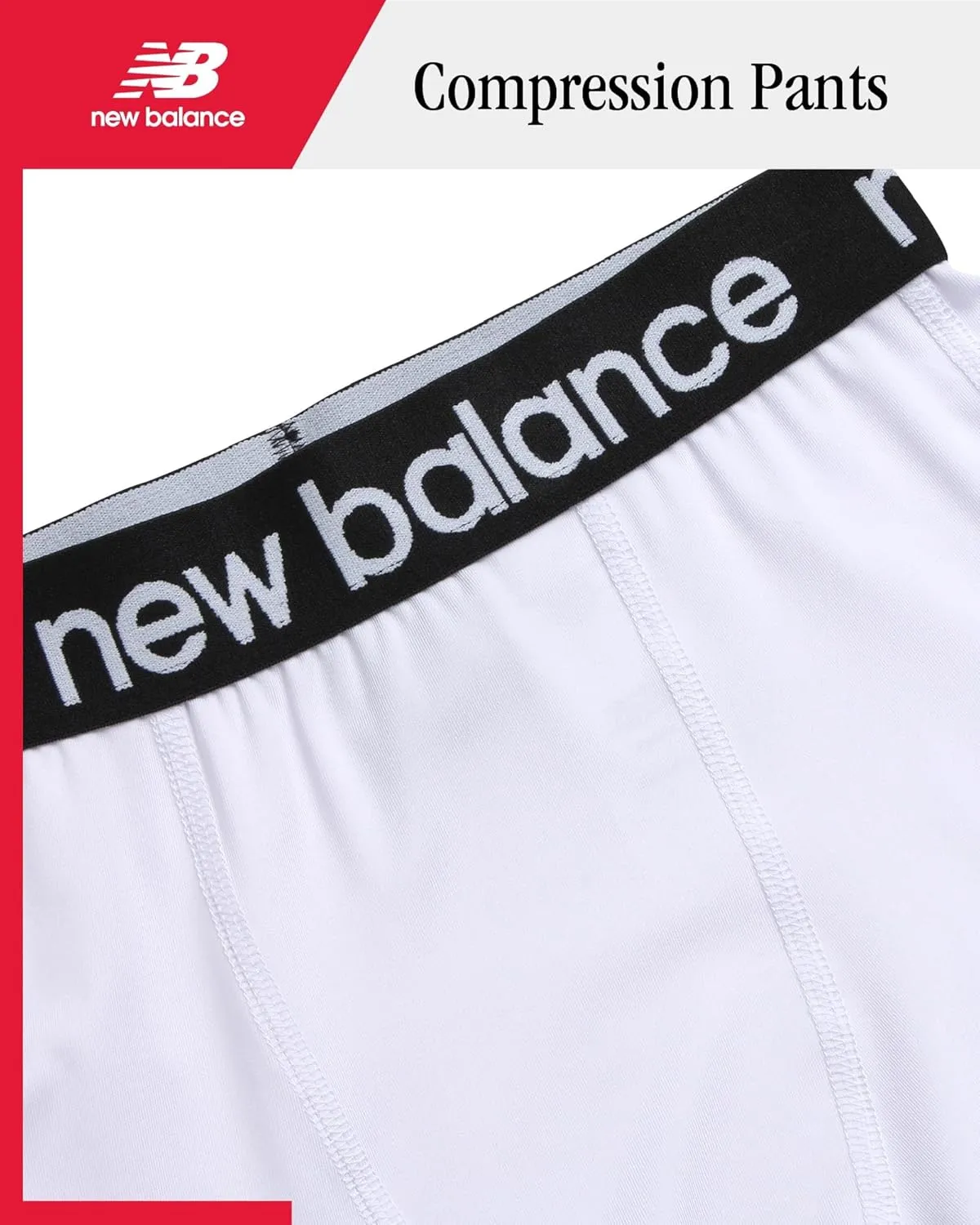 New Balance Boys' Base Layer Pants - Insulated Compression Pants for Boys - Long Underpants Leggings for Cold Weather (8-20)