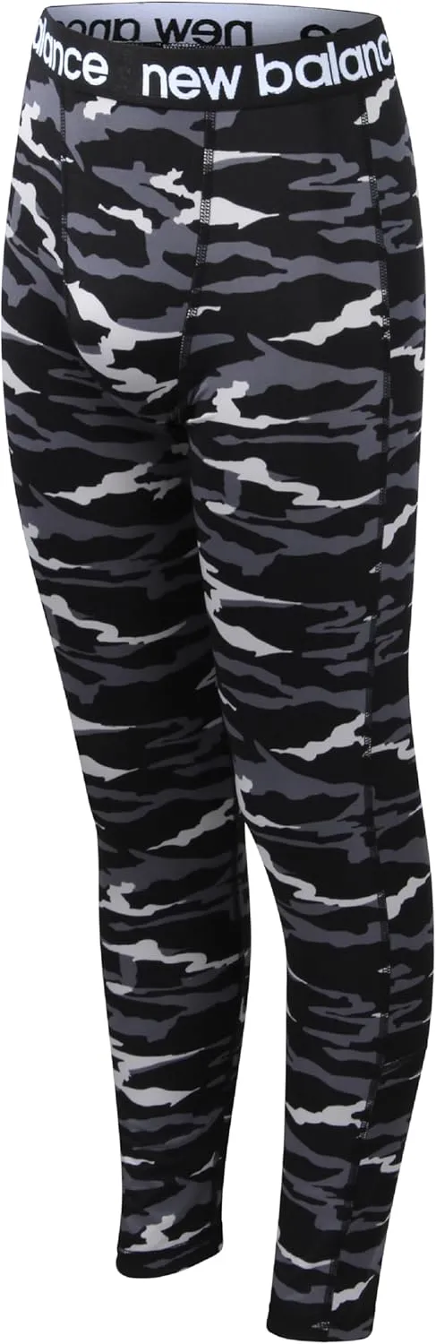 New Balance Boys' Base Layer Pants - Insulated Compression Pants for Boys - Long Underpants Leggings for Cold Weather (8-20)