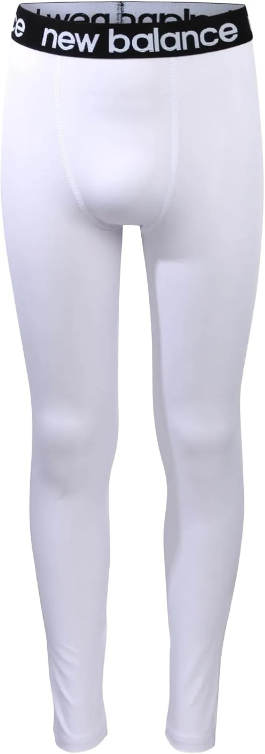 New Balance Boys' Base Layer Pants - Insulated Compression Pants for Boys - Long Underpants Leggings for Cold Weather (8-20)