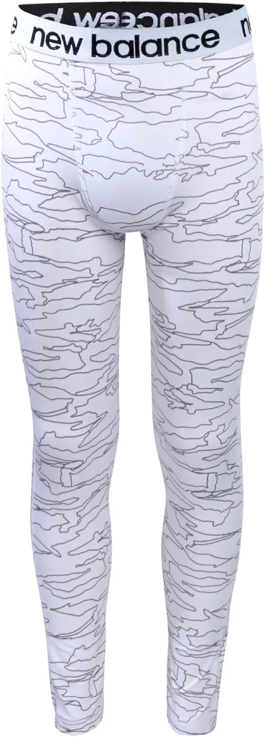 New Balance Boys' Base Layer Pants - Insulated Compression Pants for Boys - Long Underpants Leggings for Cold Weather (8-20)