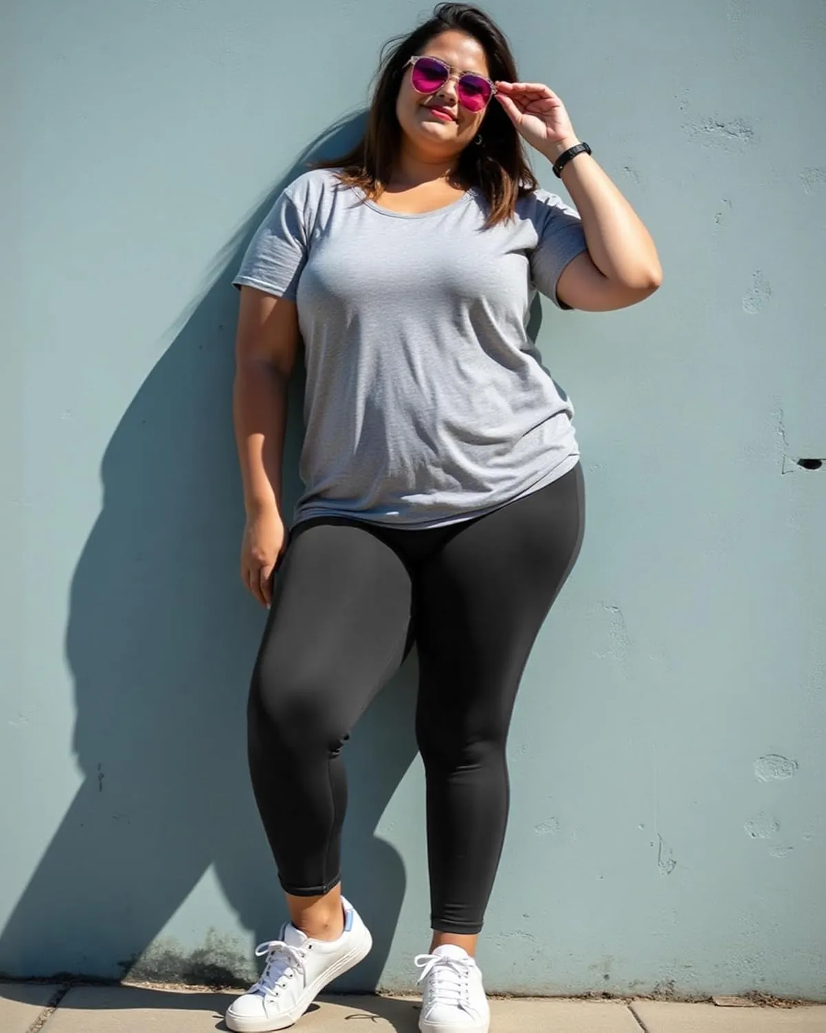 NexiEpoch Leggings for Women Plus Size-High Waisted L-XL-6XL Tummy Control Soft Yoga Pants for Workout Running