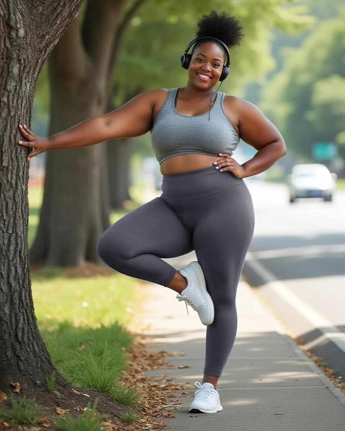 NexiEpoch Leggings for Women Plus Size-High Waisted L-XL-6XL Tummy Control Soft Yoga Pants for Workout Running