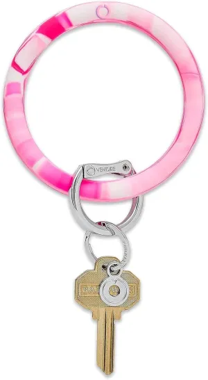 Original Silicone Big O Key Ring Bracelet Keychain  Marble Collection, Durable & Stylish
