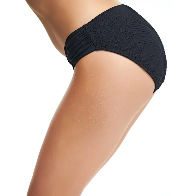 Ottawa Mid Rise Bikini Brief Black - Fantasie Swim