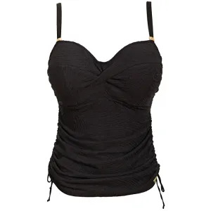 Ottawa Twist Front Tankini Top Black - Fantasie Swim