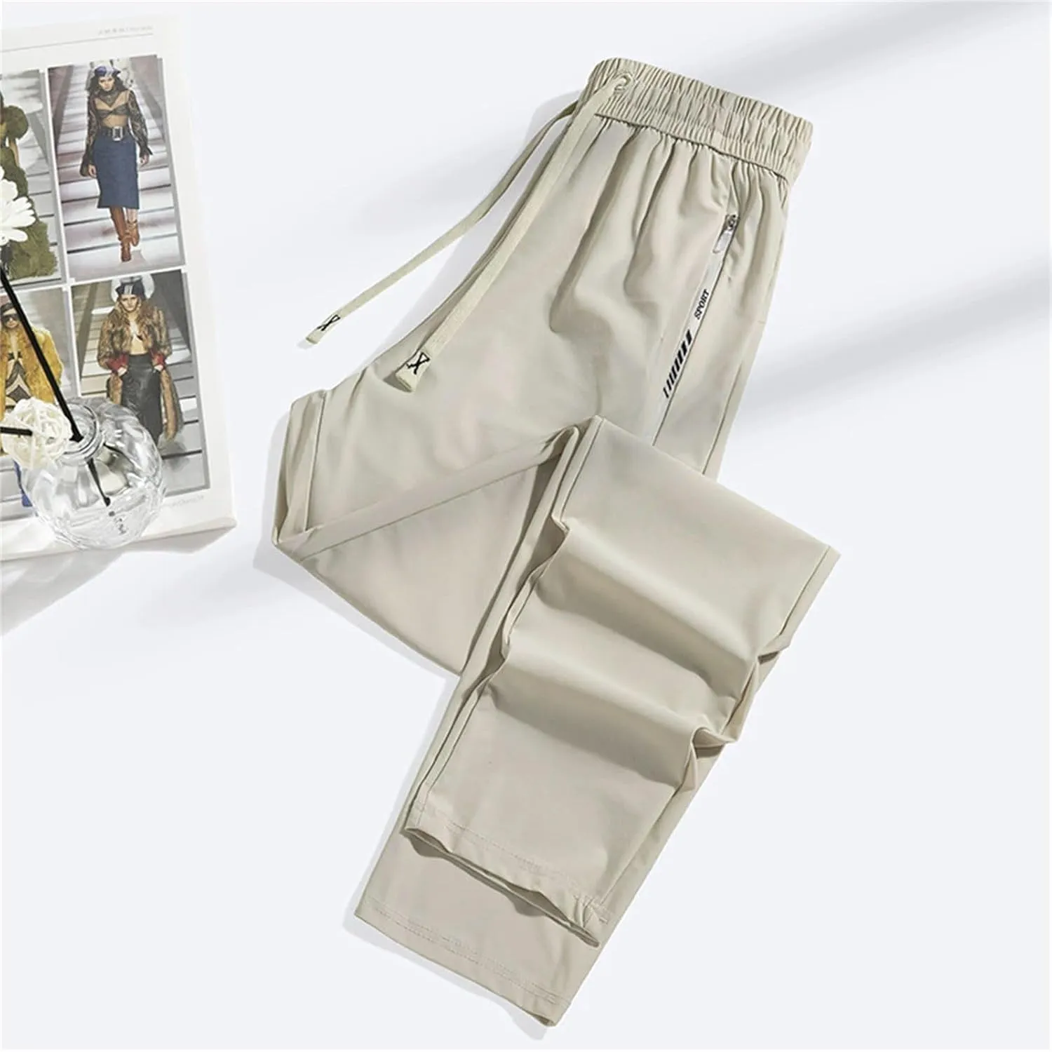 Pants for Men, Palcomfy Mens Glide Pants, Unisex Quick Dry Pull-On Stretch Workout Pant, Jogging Sweatpants for Mens