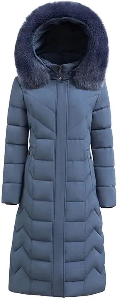 Pegsmio Thicken Warm Parkas Hooded Winter Jacket Women Long Cotton-Padded Middle Aged Mother Coat
