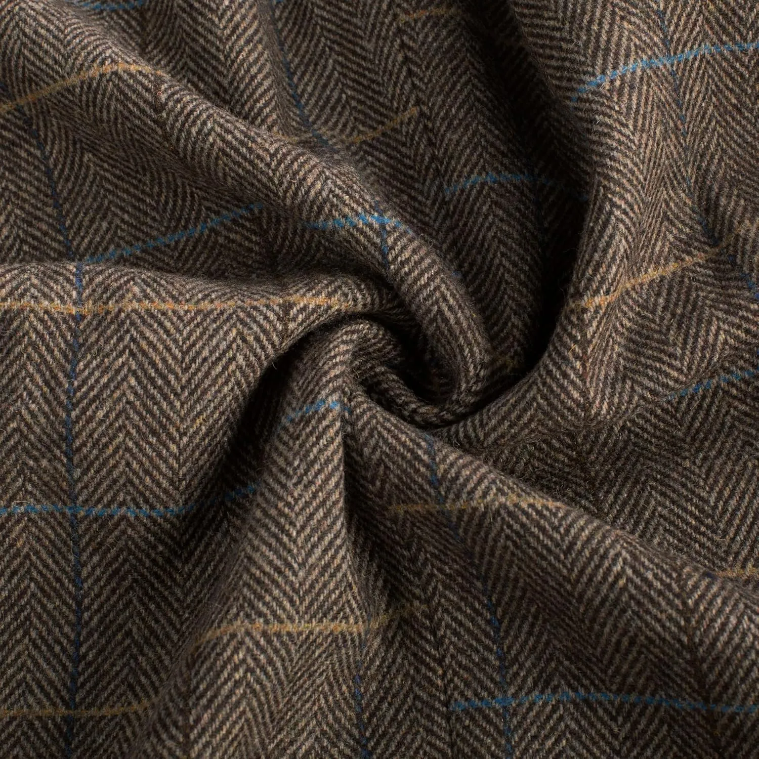 PJ PAUL JONES Men's Vintage Herringbone Tweed Blazers British Wool Blend Sport Coat Jacket