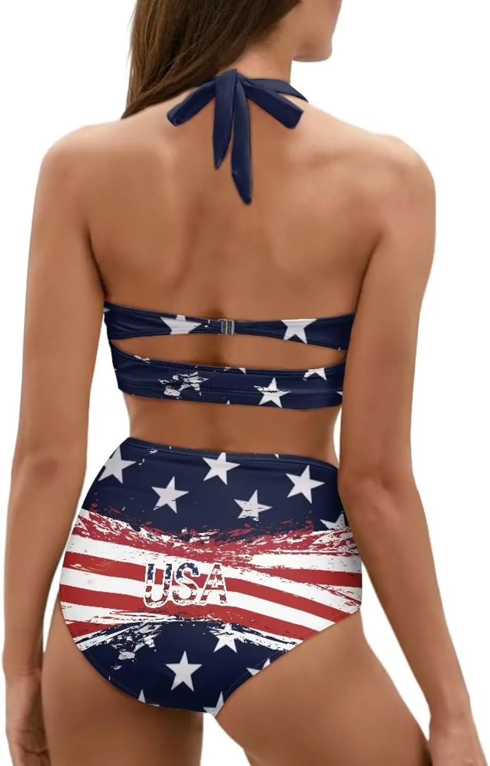 Plus Size Bathing Suit for Women Tummy Control High Waisted Bikini Sets for Women Size S-2XL