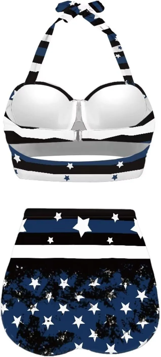 Plus Size Bathing Suit for Women Tummy Control High Waisted Bikini Sets for Women Size S-2XL