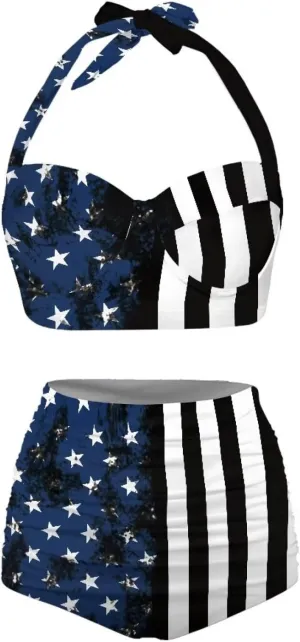 Plus Size Bathing Suit for Women Tummy Control High Waisted Bikini Sets for Women Size S-2XL