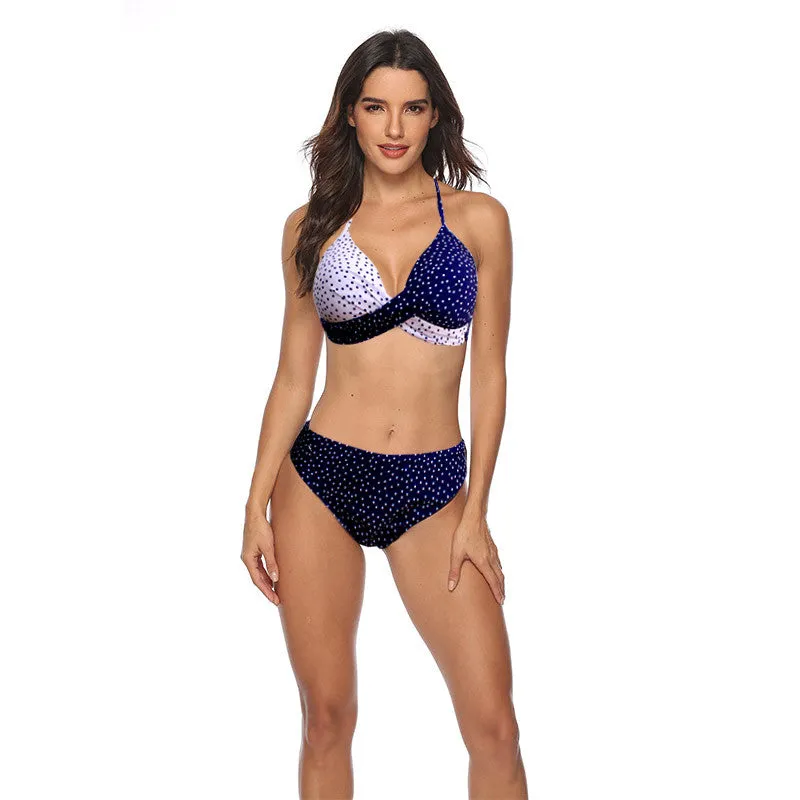 Prairie Chic 2 pc Sexy Bikini Set Brazilian Bathing Suit Green Leaves PatchWork Pattern Plus Size available