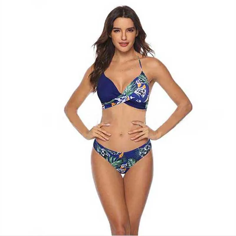 Prairie Chic 2 pc Sexy Bikini Set Brazilian Bathing Suit Green Leaves PatchWork Pattern Plus Size available